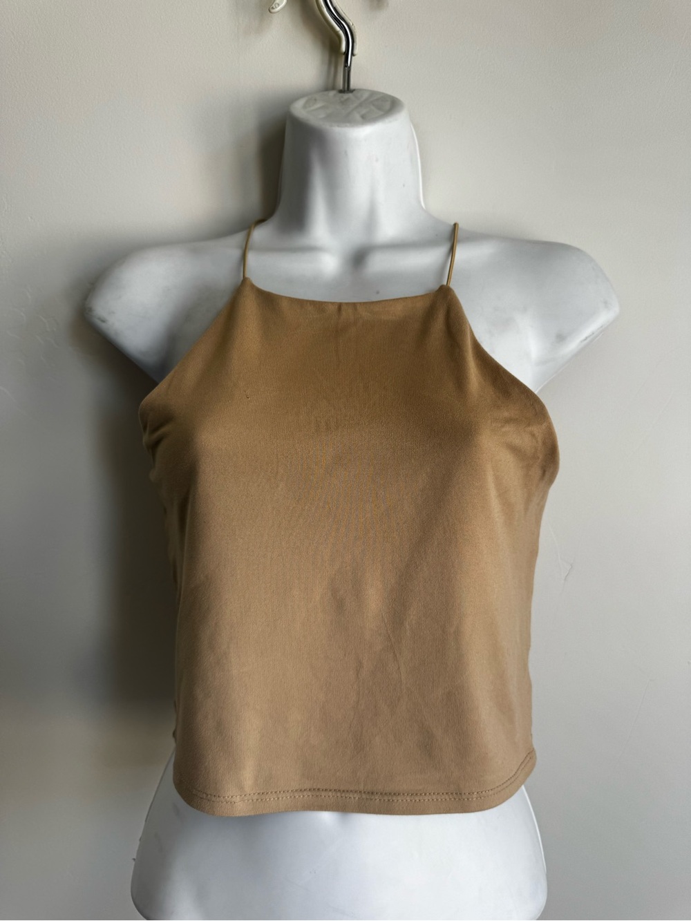 gaze Nude Halter Crop Cami